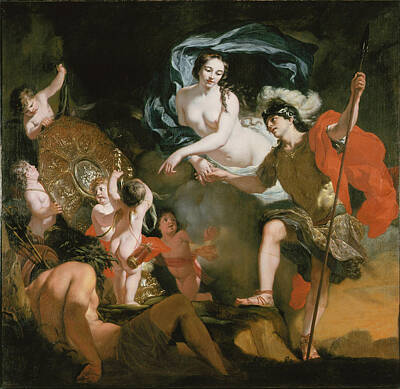 Aeneas Painting - Venus Presenting Weapons To Aeneas by Gerard de Lairesse