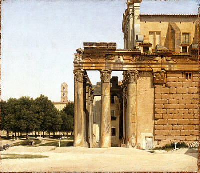 Rome Painting - View Of The Via Sacra. Rome by Christoffer Wilhelm Eckersberg