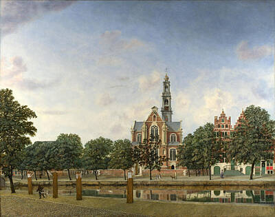 Amsterdam Painting - View Of The Westerkerk Amsterdam by Jan van der Heyden