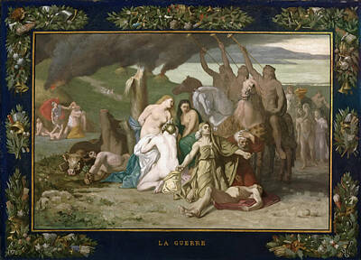 Pierre Puvis De Chavannes Painting - War by Pierre Puvis de Chavannes