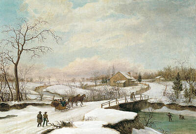 Philadelphia Painting - Winter Landscape In Philadelphia by Thomas Birch