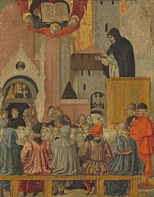 Painting - A Dominican Preaching by Agnolo degli Erri