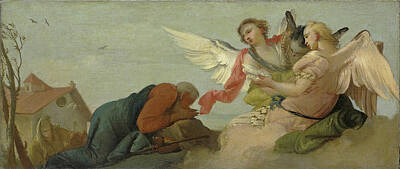  Painting - Abraham And The Three Angels by Francesco Zugno