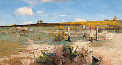 Arthur Streeton Painting - Early Summer. Gorse In Bloom by Arthur Streeton