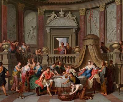 Cleopatra Painting - The Banquet Of Cleopatra by Gerard Hoet