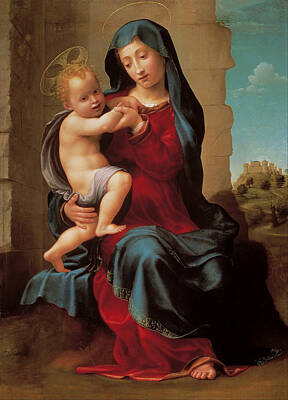 Giuliano Bugiardini Painting - Virgin And Child by Giuliano Bugiardini