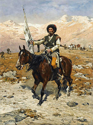 Alfred Wierusz-kowalski Painting - A Caucasian Chief by Alfred Wierusz-Kowalski