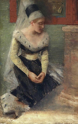  Painting - A Lady by Albert von Keller