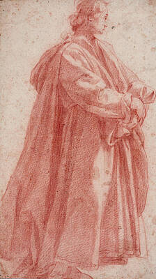  Drawing - A Man Standing To Right by Jacopo da Empoli