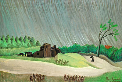 Henri Rousseau Painting - A Rainy Morning by Henri Rousseau