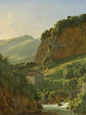 Jean-joseph-xavier Bidauld Painting - A View Of The Monastery Of San Cosimato To The North Of Rome by Jean-Joseph-Xavier Bidauld