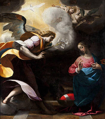  Painting - Annunciation by Pier Francesco Mazzucchelli