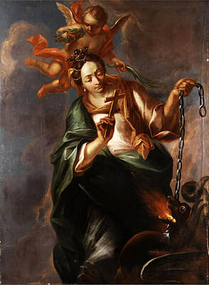 Painting - Apotheosis Of Saint Margaret by Michael Willmann