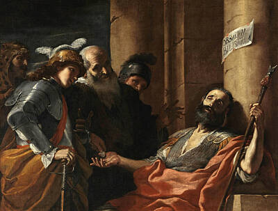  Painting - Belisarius Receiving Alms by Mattia Preti