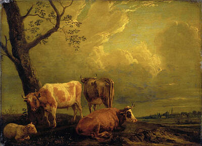 Paulus Potter Painting - Cattle And Sheep by Paulus Potter