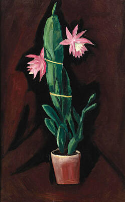 Cactus Painting - Cerise Cactus by Marsden Hartley