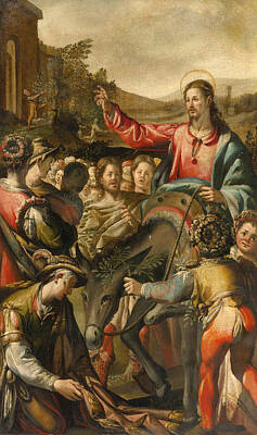  Painting - Christ's Entry Into Jerusalem by Andrea Boscoli