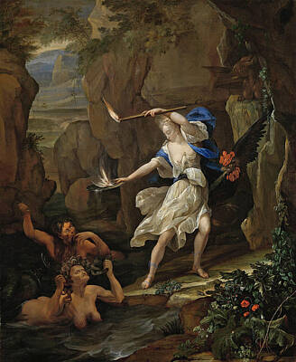 Painting - Circe Punishes Glaucus By Turning Scylla Into A Monster by Eglon van der Neer