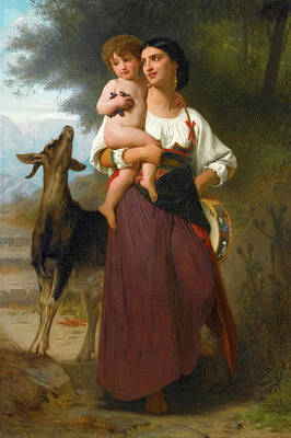 William-adolphe Bouguereau Painting - Convoitise by William-Adolphe Bouguereau