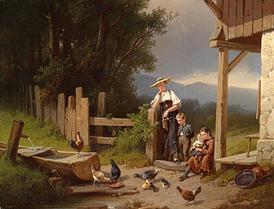  Painting - Cozy Is Togetherness by August von Rentzell