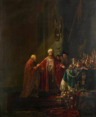  Painting - Croesus Showing His Riches To Solon by Willem de Poorter