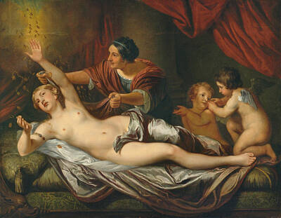 Danae Painting - Danae by Attributed to Daniel Mijtens the Younger