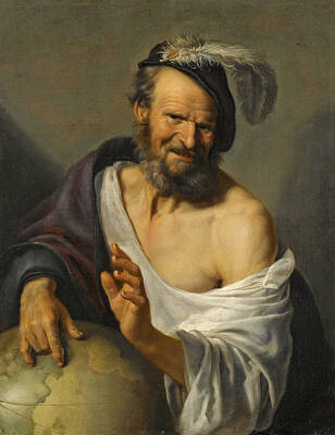 Hendrick Bloemaert Painting - Democritus by Hendrick Bloemaert