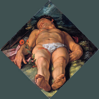 Hendrik Goltzius Painting - Dying Adonis by Hendrik Goltzius