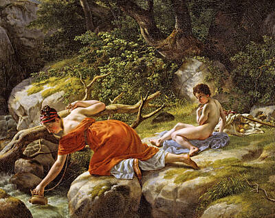  Painting - Hagar And Ismael In The Wilderness by Christoffer Wilhelm Eckersberg