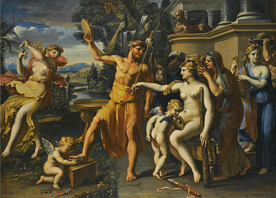 Perrier Painting - Hercules And Omphale by Francois Perrier