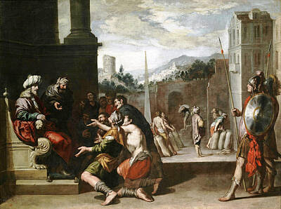 Painting - Joseph Orders Simeon's Imprisonment by Antonio del Castillo y Saavedra
