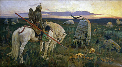  Painting - Knight At The Crossroads by Viktor Vasnetsov