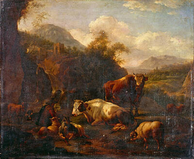  Painting - Landscape by Johann Heinrich Roos