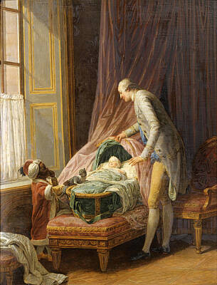  Painting - Louis-philippe Duke Of Valois On The Cradle by Nicolas Bernard Lepicie