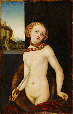 Lucretia Painting - Lucretia 3 by Lucas Cranach the Elder