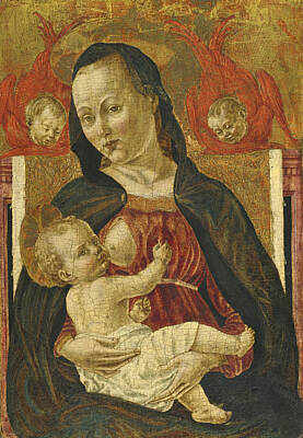  Painting - Madonna And Child With Two Angels by Agnolo degli Erri