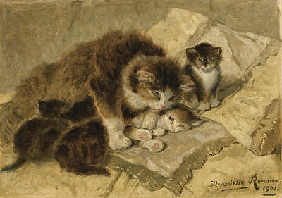  Painting - Mother's Pride 2 by Henriette Ronner-Knip