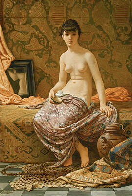 Odalisque Painting - Odalisque by Elihu Vedder