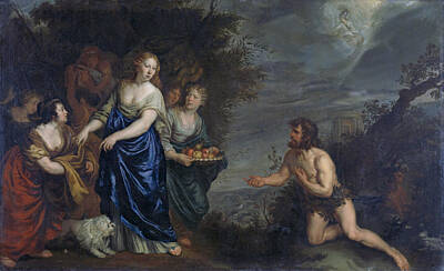 Odysseus Painting - Odysseus And Nausicaa by Joachim von Sandrart