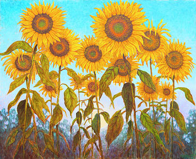 Ovation Sunflowers Print by Wiley Purkey