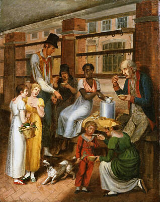John Lewis Krimmel Painting - Pepper-pot. A Scene In The Philadelphia Market by John Lewis Krimmel