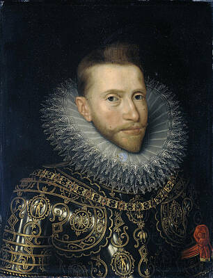 Frans Pourbus The Younger Painting - Portrait Of Albert Vii Archduke Of Austria by Workshop of Frans Pourbus the Younger