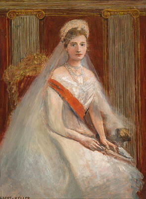  Painting - Portrait Of Tsarina Alexandra Feodorovna by Albert von Keller
