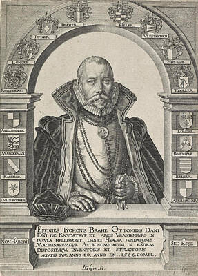  Drawing - Portrait Of Tycho Brahe by Jacques de Gheyn II