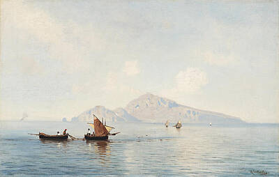 Painting - Punta Campanella. Capri by Ascan Lutteroth