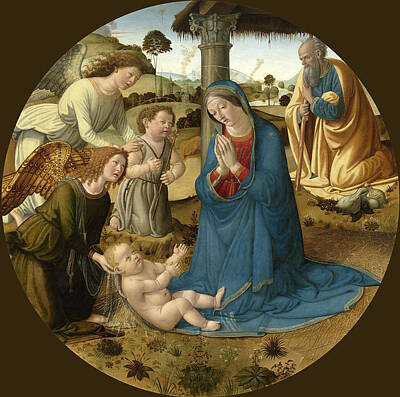 Cosimo Rosselli Painting - The Adoration Of The Child by Cosimo Rosselli