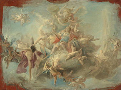  Painting - The Apotheosis Of A Hero by Carlo Innocenzo Carlone