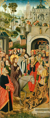 Donkey Painting - The Entry Into Jerusalem by Master of the Thuison Altarpiece