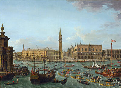 April Painting - The Greeting Of Nuncio Stoppani On April 17th 1741 by Antonio Joli