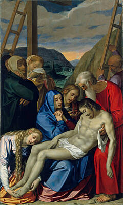 Scipione Pulzone Painting - The Lamentation by Scipione Pulzone